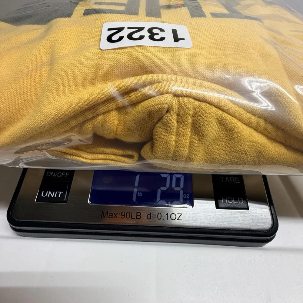 The‎ North Face Hoodie Mens Yellow Big Logo Pullover Sweatshirt Large